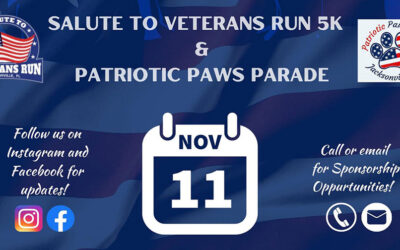 Salute to Veterans Run 5K and 1 Mile Patriotic Paws Parade